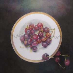 Cherries in a bowl Prints